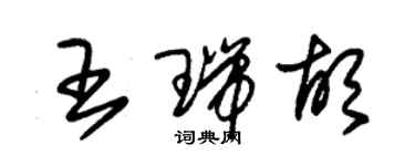 朱錫榮王瑞胡草書個性簽名怎么寫