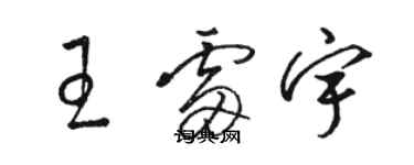 駱恆光王雷宇草書個性簽名怎么寫