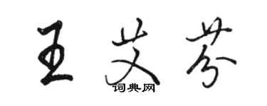 駱恆光王艾芬行書個性簽名怎么寫