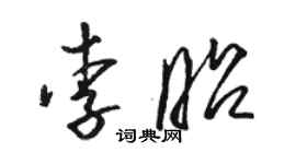 駱恆光李昭草書個性簽名怎么寫