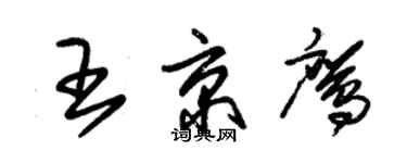 朱錫榮王京鷹草書個性簽名怎么寫