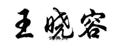 胡問遂王曉容行書個性簽名怎么寫