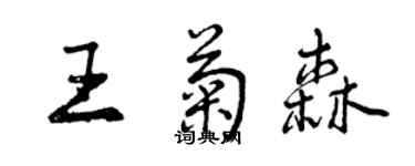 曾慶福王菊森行書個性簽名怎么寫