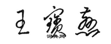 駱恆光王寶慈草書個性簽名怎么寫