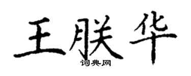 丁謙王朕華楷書個性簽名怎么寫