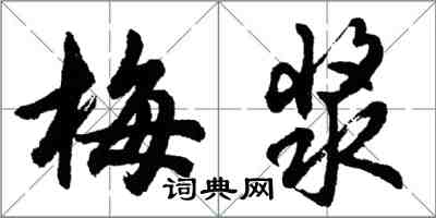 胡問遂梅漿行書怎么寫