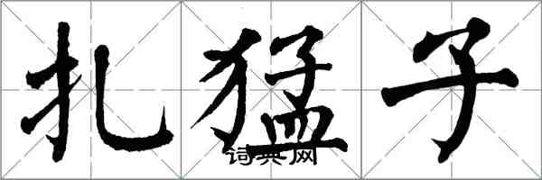 翁闓運扎猛子楷書怎么寫