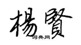 王正良楊賢行書個性簽名怎么寫