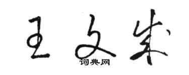 駱恆光王文成草書個性簽名怎么寫