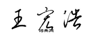 梁錦英王宏浩草書個性簽名怎么寫