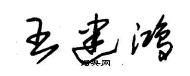 朱錫榮王建鴻草書個性簽名怎么寫