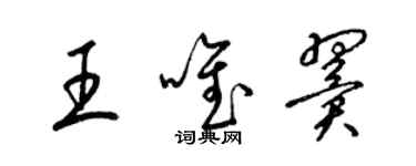 梁錦英王唯翼草書個性簽名怎么寫