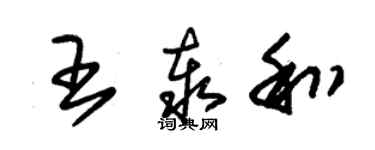 朱錫榮王泰和草書個性簽名怎么寫