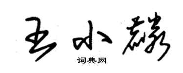 朱錫榮王小麟草書個性簽名怎么寫