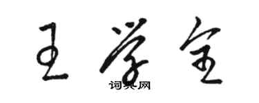 駱恆光王學全草書個性簽名怎么寫