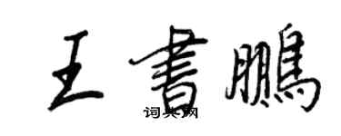 王正良王書鵬行書個性簽名怎么寫