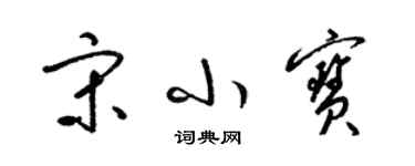 梁錦英宋小寶草書個性簽名怎么寫