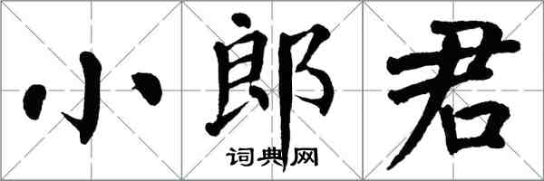 翁闓運小郎君楷書怎么寫