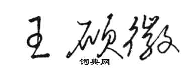 駱恆光王碩徽草書個性簽名怎么寫