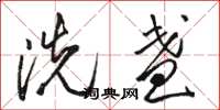 駱恆光洗盞草書怎么寫