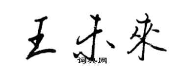 王正良王未來行書個性簽名怎么寫