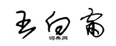 朱錫榮王向雷草書個性簽名怎么寫