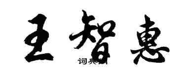 胡問遂王智惠行書個性簽名怎么寫