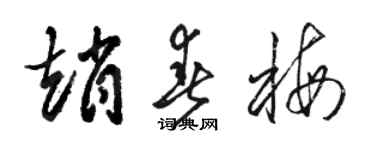 駱恆光趙春梅草書個性簽名怎么寫