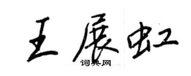 王正良王展虹行書個性簽名怎么寫