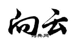 胡問遂向雲行書個性簽名怎么寫