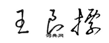 駱恆光王良標草書個性簽名怎么寫