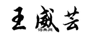 胡問遂王威芸行書個性簽名怎么寫