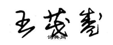 朱錫榮王茂盛草書個性簽名怎么寫