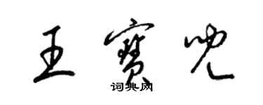 梁錦英王寶兒草書個性簽名怎么寫