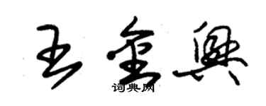 朱錫榮王金興草書個性簽名怎么寫