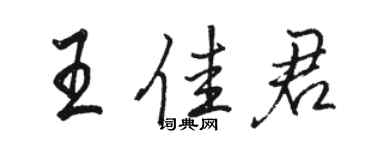 駱恆光王佳君行書個性簽名怎么寫