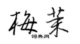 王正良梅茉行書個性簽名怎么寫