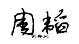 朱錫榮周韜草書個性簽名怎么寫