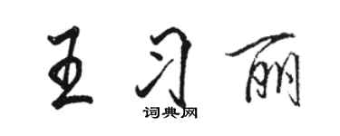 駱恆光王習麗行書個性簽名怎么寫