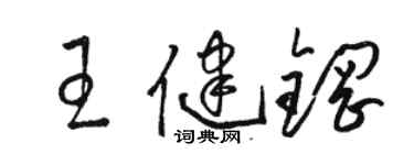 駱恆光王健鋼草書個性簽名怎么寫