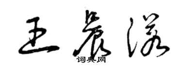 曾慶福王晨諾草書個性簽名怎么寫