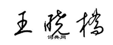 梁錦英王曉橋草書個性簽名怎么寫