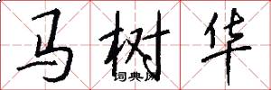 馬樹華怎么寫好看