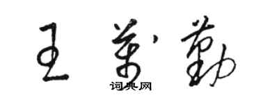 駱恆光王萬勤草書個性簽名怎么寫