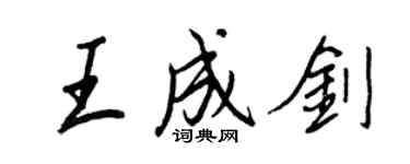 王正良王成劍行書個性簽名怎么寫