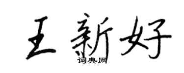 王正良王新好行書個性簽名怎么寫