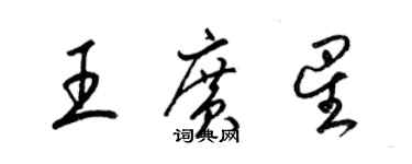 梁錦英王廣星草書個性簽名怎么寫