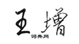 駱恆光王增行書個性簽名怎么寫