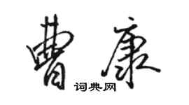駱恆光曹康行書個性簽名怎么寫