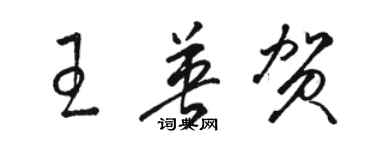 駱恆光王英賀草書個性簽名怎么寫